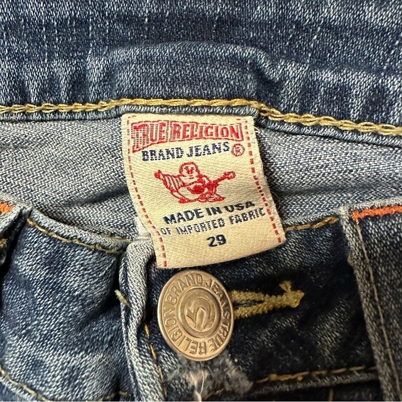 True Religion Joey Distressed Bootcut Flare Jeans Y2K 00s  Flap Pocket Boot Leg - Picture 10 of 14